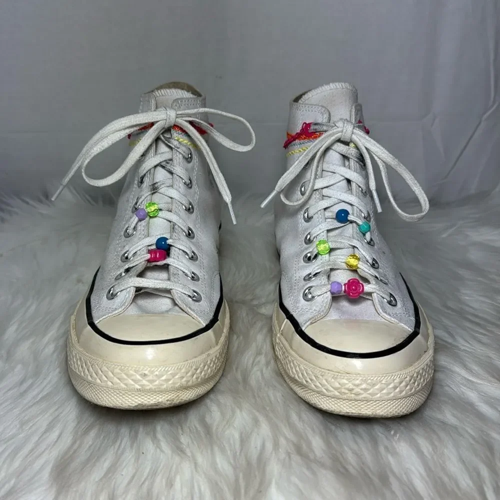 Converse Chuck Taylor 70 Women's White Canvas Egret‎ High Tops Sz 7.5 - Picture 3 of 9